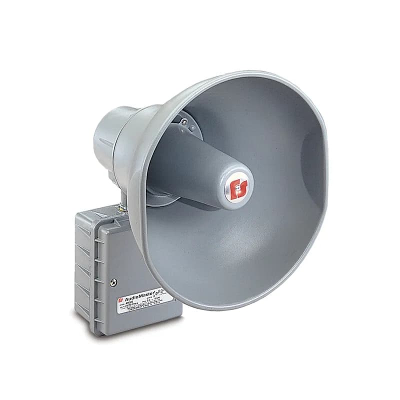 AudioMaster Public Address Speaker, 30W, UL Fire, Gray