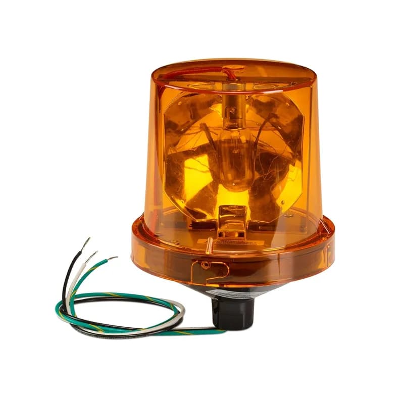 Electraray Incandescent Rotating Light, Hazardous Location, UL and cUL CID2, 120VAC, Amber