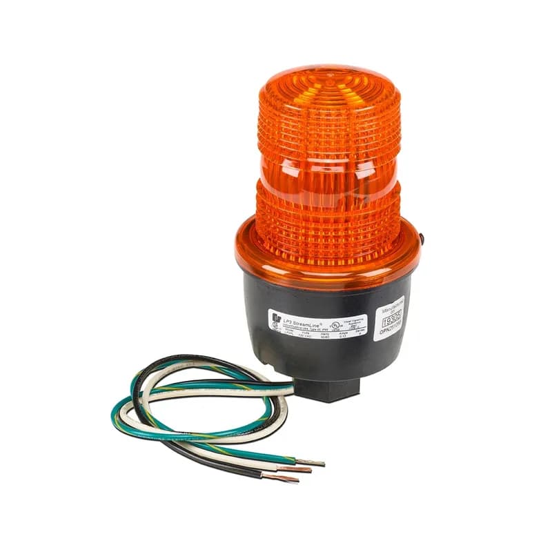 Federal Signal LP3PL-120A - StreamLine LED Light, Low Profile, UL and cUL, 120VAC, NPT Pipe Mount, Amber