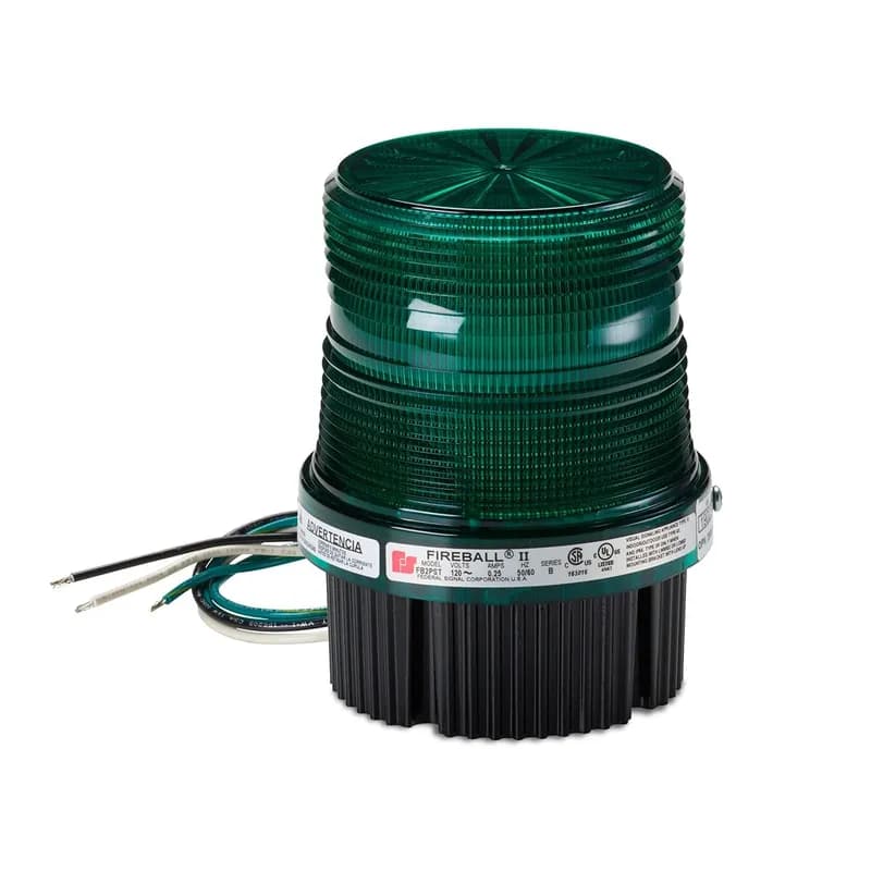 Federal Signal FB2PST-120G - Fireball Strobe Light, UL and cUL, 120VAC, Green