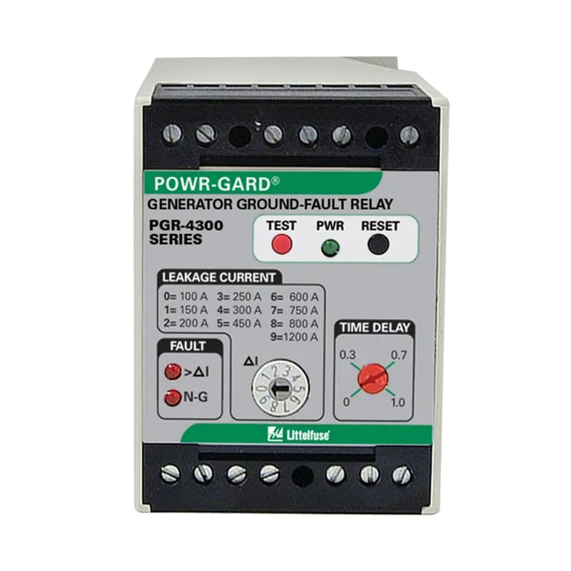 Littelfuse PGR-4300-120 - PGR-4300-120 is a generator ground-fault relay with a supply voltage ac of 120.
