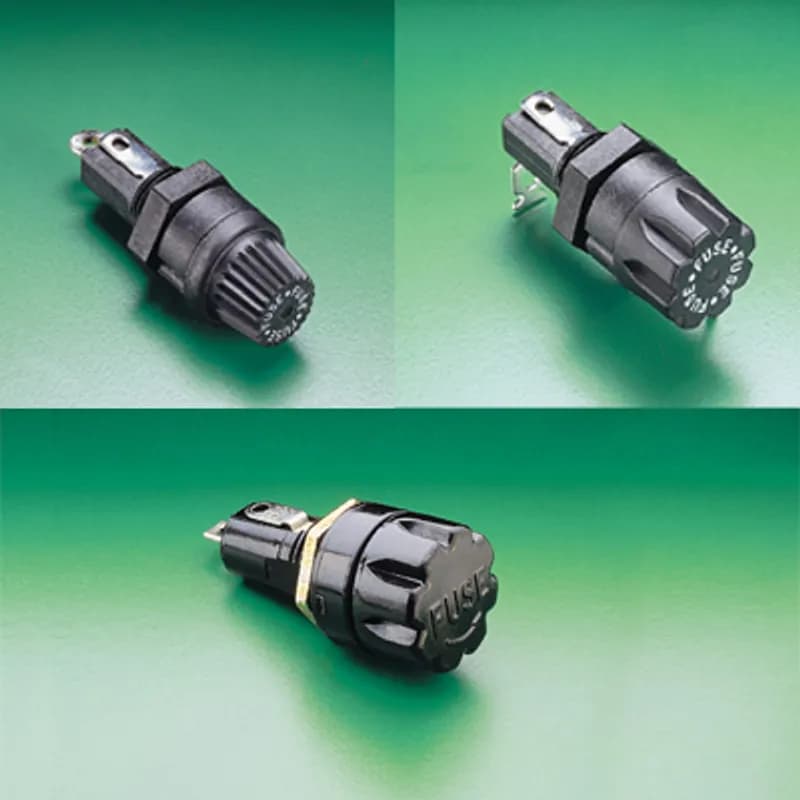 Littelfuse 342001 - INDICATING PANEL 344 Bar Knob 16-32V. Panel Mount Enclosed Fuse Holders for 3AG/AB Fuses.