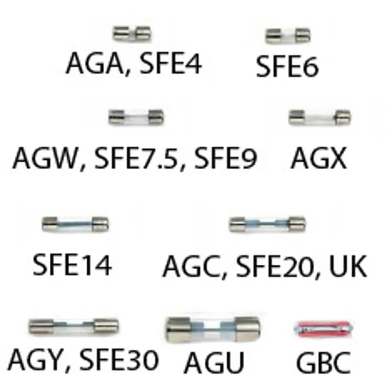 AUTOMOTIVE AGX 8AG GLASS FUSE 5-PIECE BOX