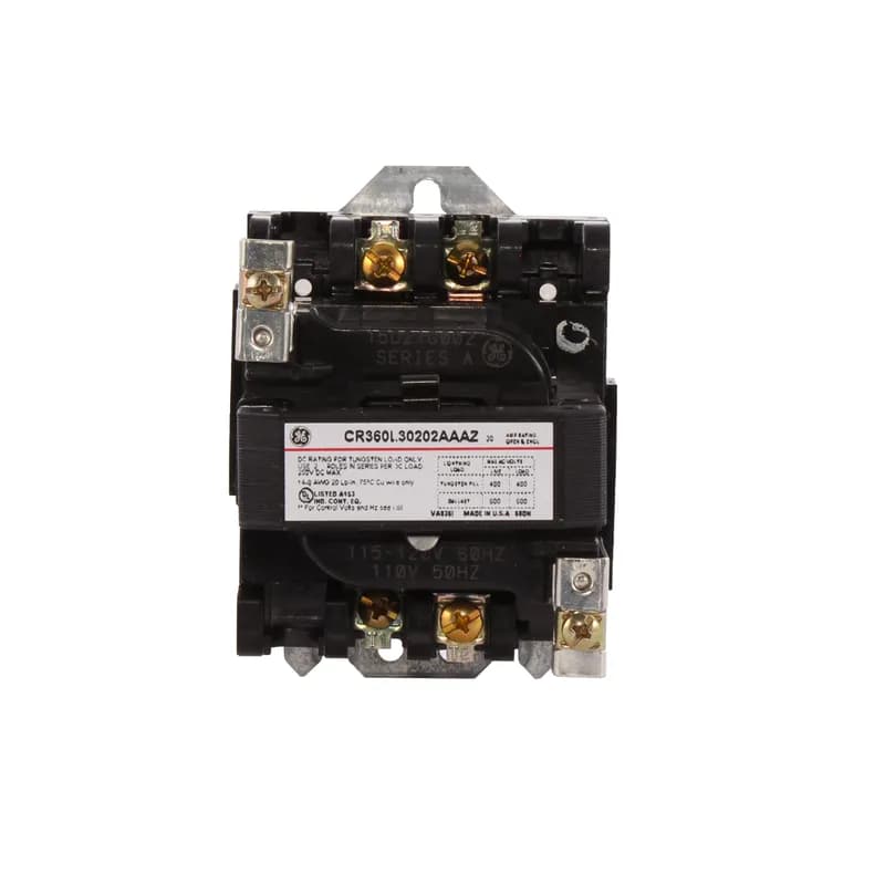 Lighting Contactors, Electrically Held, Number of Poles: 2, Contact Configuration: 2 Normally Open, Contact Current Ratings: 30 Amp, Contact Voltage Ratings: 600 VAC, Coil Rating: 120 VAC, Enclosure Type: Open Type, Dimensions: 4.50 Height x 3.81 Depth x 3.06 Width Inch