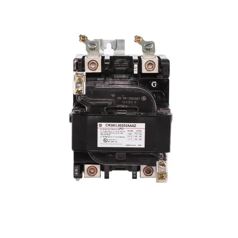 Lighting Contactors, Electrically Held, Number of Poles: 2, Contact Configuration: 2 Normally Open, Contact Current Ratings: 100 Amp, Contact Voltage Ratings: 600 VAC, Coil Rating: 120 VAC, Enclosure Type: Open Type, Dimensions: 8.75 Height x 6.50 Depth x 5.75 Width Inch