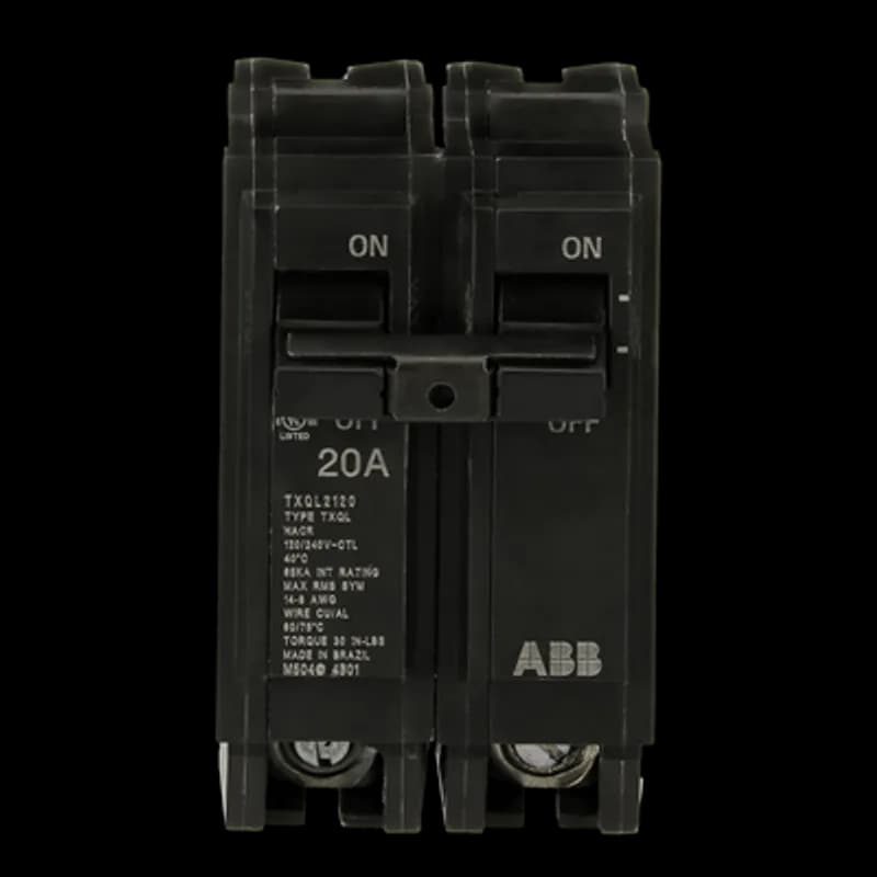 Q line circuit breakers are one-inch wide per pole, compact, thermal-magnetic devices designed for residential and commercial applications. The QL breakers are plug-in versions of the Q Line used for connection to load centers and lighting panels. All Q Line circuit breakers feature Quick-make / Quick-break mechanisms, common trip bars, and easy to spot trip indication to ensure safety and reliability. Q Line breakers are available in 1, 2, and 3 pole versions, can be ordered with auxiliary contact and shunt trip accessories, and can be ordered for use in HID applications. 2120 Amps 20 A