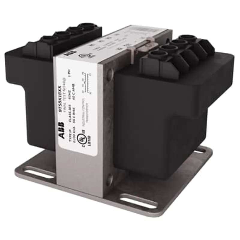 ABB's General purpose encapsulated open core, and coil transformer (also known as Type IP Control Power transformers) are ideally suited for industrial and light-duty loads, HVAC applications, signal and alarm systems, industrial control panels, lighting, and circuit isolation. The optional fuse block adapter kits enable input and output flexibility. Type IP Control Power transformers are an economical alternative to high in-rush/machine tool transformers.