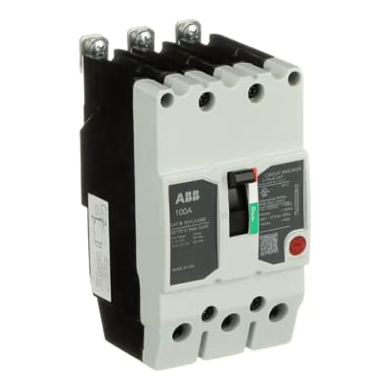 ABB - Electrification TEYL3100B - The TEY is a one-inch wide per pole, compact, "bolt-on" circuit breaker for use on grounded 480Y/277 Vac systems. The bolt-on mounting base accessory makes the TEY suitable for varied applications as a lug-lug breaker. All TEY circuit breakers feature Quick-make / Quick-break mechanisms, common trip bars, and easy to spot trip indication to ensure safety and reliability. TEYL breakers are available in 1, 2, and 3 pole versions 2&3 pole versions can be ordered with auxiliary contact, shunt trip, undervoltage release, or bell alarm accessories. TEYx Circuit Breaker 3P 100A