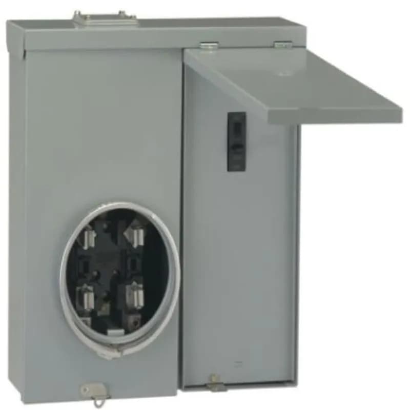 PowerMark Gold Meter Socket Load Centers are an ideal option for residential applications. Additonally, PowerMark Gold Meter Socket Load Centers provide increased reliability and maximum circuit layout flexibility. All our PowerMark Gold Meter Socket Load Centers are built with high-quality materials for extended durability. Furthermore, their perfected design allows for an easy and fast installation. TheTM15RMCFMG is a ringless meter main socket and features a 100 A bus ampere rating and an outdoor surface enclosure.