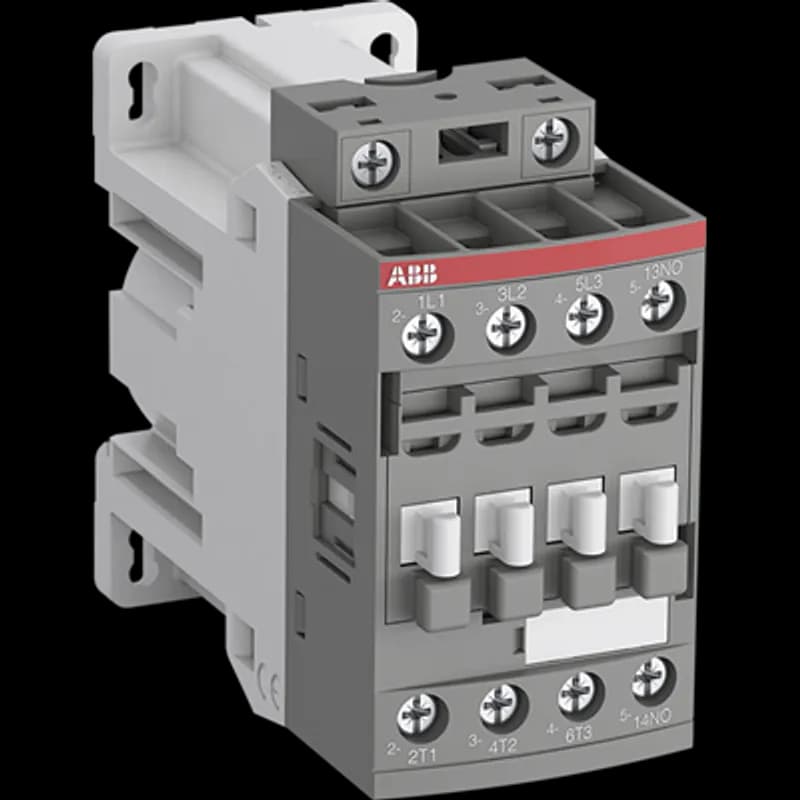 AF12Z 3-pole contactors are used for controlling power circuits up to 690 V AC and 220 V DC. They are mainly used for controlling 3-phase motors, non-inductive or slightly inductive loads. AF12Z contactors with coil 30 include a 24 V DC electronic coil interface with a built-in surge suppression, obtaining a reduced holding coil consumption up to 1.7 W for a low panel energy consumption and a direct control by PLC-output ≥ 250 mA 24 V DC, without need of additional interface relay. Only AF..Z..-30 contactors need to respect the polarity on the coil terminals (A1+ and A2-). The AF... series 1-stack 3-pole contactors are of the block type design. - Main poles and auxiliary contact blocks: 3 main poles, 1 built-in auxiliary contact, front and side-mounted add-on auxiliary contact blocks. (mechanically-linked auxiliary contacts compliant with Annex L of IEC 60947-5-1. N.C. mirror contacts compliant with Annex F of IEC 60947-4-1) - Accessories: a wide range of accessories is available.