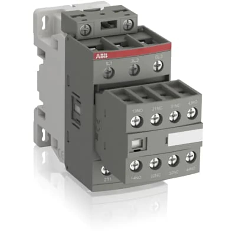 AF26 contactors are used for controlling power circuits up to 690 V AC and 220 V DC. They are mainly used for controlling 3-phase motors, non-inductive or slightly inductive loads. AF... contactors include an electronic coil interface accepting a wide control voltage Uc min. ... Uc max. Only four coils cover control voltages between 24...500 V 50/60 Hz or 20...500 V DC. AF contactors can manage large control voltage variations. One coil can be used for different control voltages used worldwide without any coil change. AF contactors have built-in surge protection and do not require additional surge suppressors. The AF... series 2-stack 3-pole contactors are of the block type design. - Main poles and auxiliary contact blocks: 3 main poles with a non-removable front-mounted 2 N.O. + 2 N.C. auxiliary contact block, side-mounted add-on auxiliary contact blocks (mechanically-linked auxiliary contacts compliant with Annex L of IEC 60947-5-1 including the "Mechanically Linked" symbol on the contactor side. N.C. mirror contacts compliant with Annex F of IEC 60947-4-1) - Control circuit: AC or DC operated - Accessories: a wide range of accessories is available. Note: 2-stack contactors available in some countries: please consult your ABB representative.