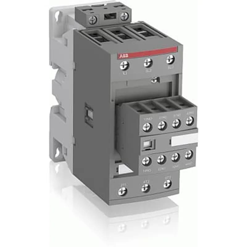AF52 contactors are used for controlling power circuits up to 690 V AC and 220 V DC. They are mainly used for controlling 3-phase motors, non-inductive or slightly inductive loads. AF... contactors include an electronic coil interface accepting a wide control voltage Uc min. ... Uc max. Only four coils cover control voltages between 24...500 V 50/60 Hz or 20...500 V DC. AF contactors can manage large control voltage variations. One coil can be used for different control voltages used worldwide without any coil change. AF contactors have built-in surge protection and do not require additional surge suppressors. The AF... series 2-stack 3-pole contactors are of the block type design. - Main poles and auxiliary contact blocks: 3 main poles with a non-removable front-mounted 2 N.O. + 2 N.C. auxiliary contact block, side-mounted add-on auxiliary contact blocks (mechanically-linked auxiliary contacts compliant with Annex L of IEC 60947-5-1 including the "Mechanically Linked" symbol on the contactor side. N.C. mirror contacts compliant with Annex F of IEC 60947-4-1) - Control circuit: AC or DC operated - Accessories: a wide range of accessories is available. Note: 2-stack contactors available in some countries: please consult your ABB representative.