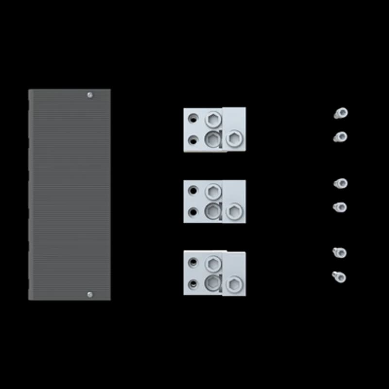 FRONT TERMINALS FOR CABLES IN COPPER-ALUMINIUM 3x 2/0AWG-400kcmil WITH VOLTAGE SOCKET 3pcs XT6 UL/CSA