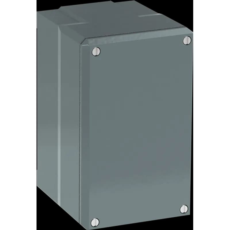 2-HOLE ENCL GREY ALUM DEEP W/CONDUIT