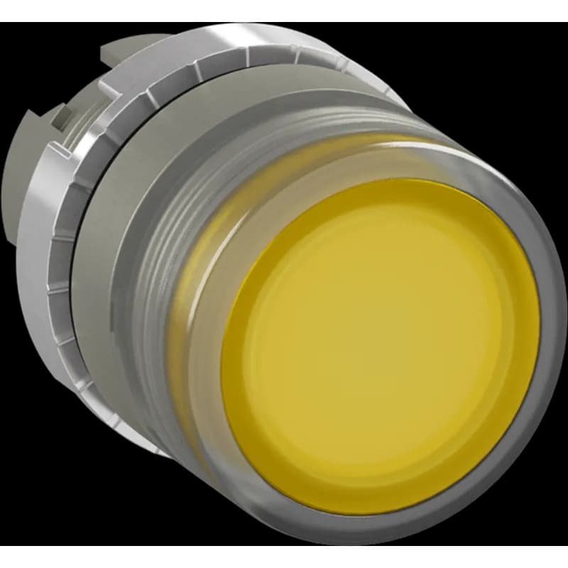 P/BUTT ILL FLUSH YELLOW GLASS LENS