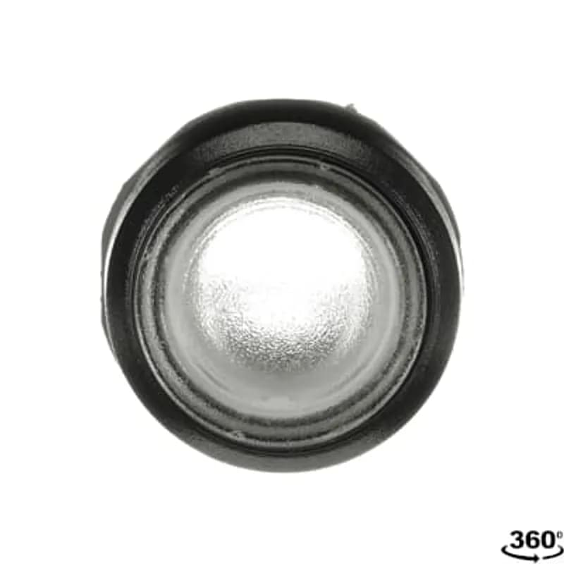Modular Pushbutton - Momentary - Flush - Clear - Non-illuminated - Black plastic - No contact block