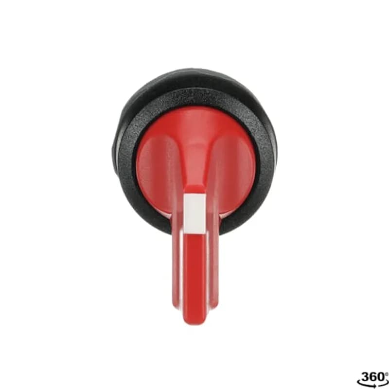 ABB - Electrification M2SS5-10R - Modular Selector Switch - 2-Pos Maintained - Long handle - Red - Non-illuminated - Black plastic - No contact block
