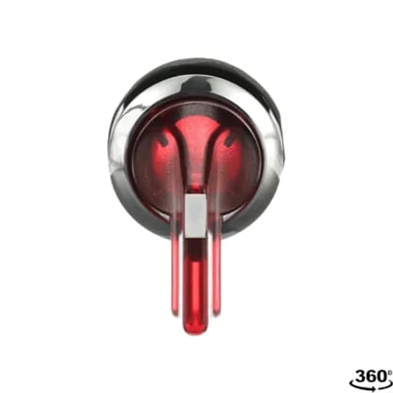 ABB - Electrification M2SS5-31R - Modular Selector Switch - 2-Pos Maintained - Long handle - Red - Illuminated - Chrome metal - No contact block