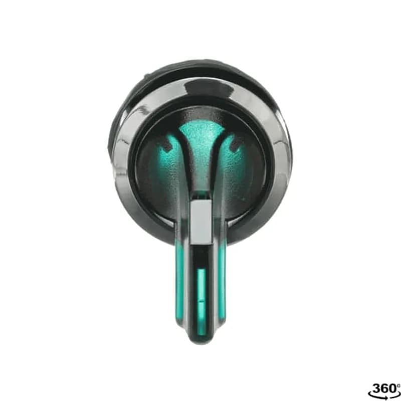 ABB - Electrification M2SS5-31G - Modular Selector Switch - 2-Pos Maintained - Long handle - Green - Illuminated - Chrome metal - No contact block