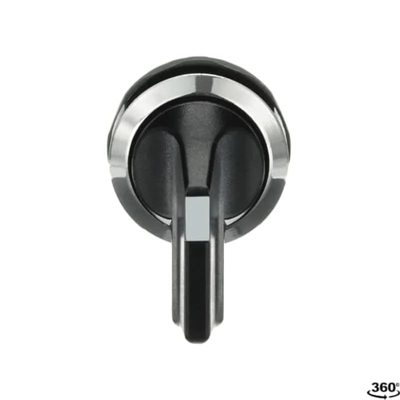 ABB - Electrification M2SS5-30B - Modular Selector Switch - 2-Pos Maintained - Long handle - Black - Non-illuminated - Chrome metal - No contact block