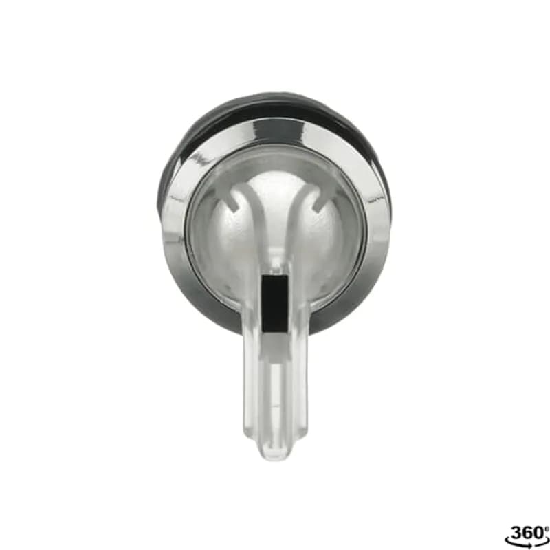 ABB - Electrification M2SS5-31C - Modular Selector Switch - 2-Pos Maintained - Long handle - Clear - Illuminated - Chrome metal - No contact block