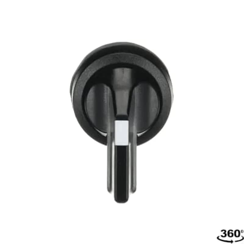 ABB - Electrification M2SS6-10B - Modular Selector Switch - 2-Pos Momentary, spring return from C to B - Long handle - Black - Non-illuminated - Black plastic - No contact block