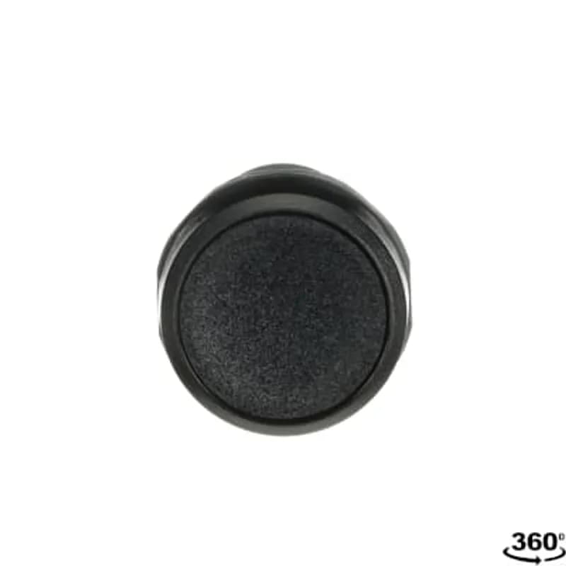 Compact Pushbutton - Momentary - Flush - Black - Non-illuminated - Black plastic - 1NO