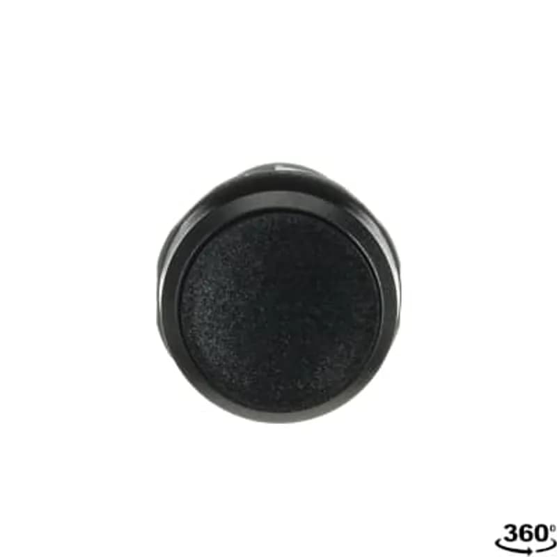 Compact Pushbutton - Momentary - Flush - Black - Non-illuminated - Black plastic - 2NC