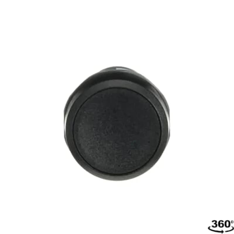 Compact Pushbutton - Momentary - Flush - Black - Non-illuminated - Black plastic - 1NC