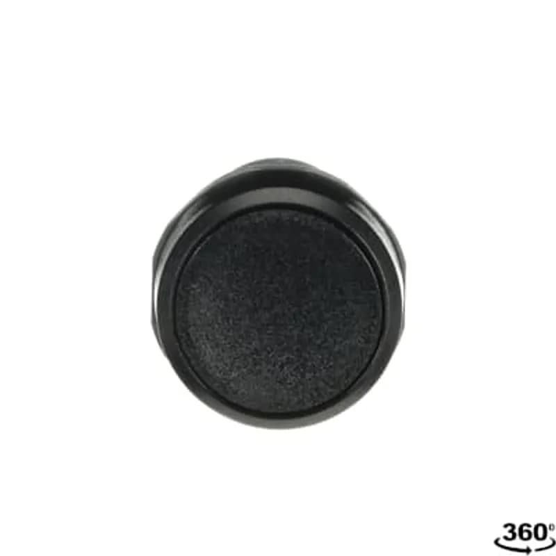 Compact Pushbutton - Momentary - Flush - Black - Non-illuminated - Black plastic - 1NO+1NC