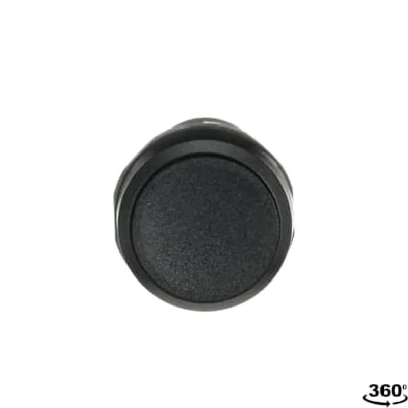 Compact Pushbutton - Maintained - Flush - Black - Non-illuminated - Black plastic - 1NO