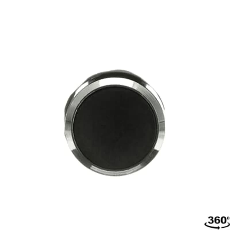 Compact Pushbutton - Maintained - Flush - Black - Non-illuminated - Chrome plastic - 1NO
