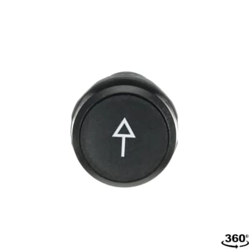 ABB - Electrification CP9-1032 - Compact Pushbutton - Momentary - Flush - Black - Black plastic - 2NO - Customer defined pushbutton with special marking