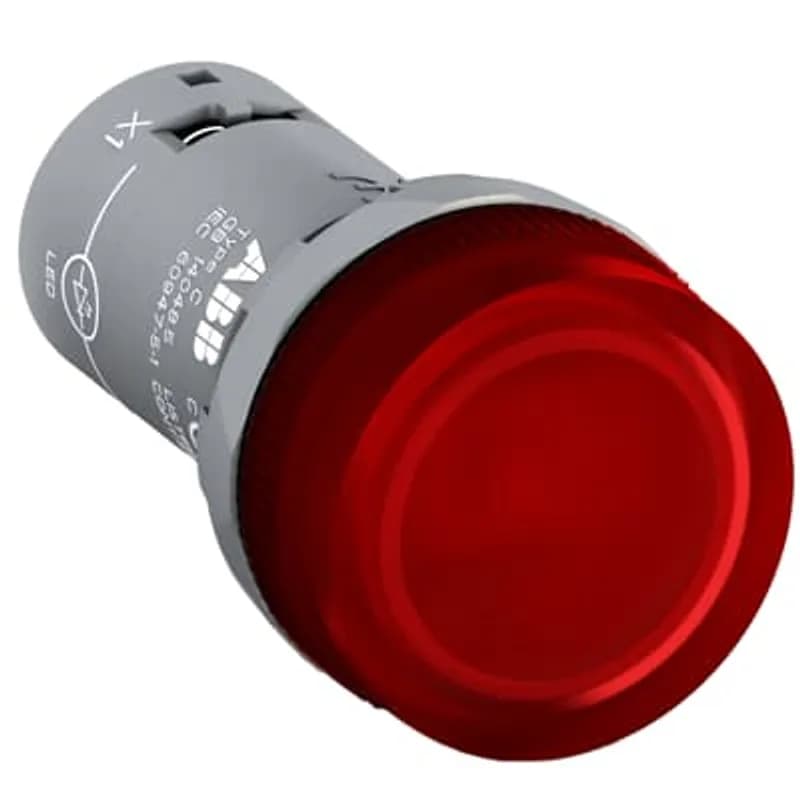 Compact Pilot Light - Pilot light head - Red - Illuminated - Lamptype: LED 6,3V DC