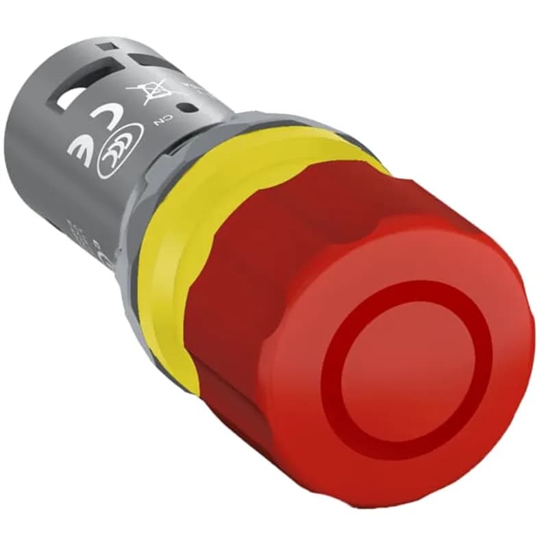 Compact Emergency Stop - Pull release - Mushroom 30mm - Red - Non-illuminated - Black plastic - 2NC