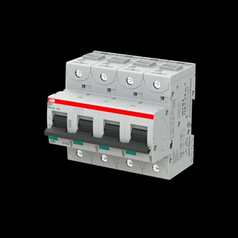 The S804S-B10 is a 4-pole High Performance Circuit breaker with B-characteristic, with cage terminal and a rated current of 10 A. It is a current limiting device with a maximum breaking capacity of 50kA at 240/415V. It can be used for voltages up to 400/690V and in DC as well. It has two different tripping mechanisms, the thermal tripping mechanism for overload protection and the electromechanic tripping mechanism for short circuit protection. The S804S-B10 complies with IEC/EN 60898-1 and IEC/EN 60947-2 and allows the use for residential, commercial and industrial applications. It has numerous of approvals, therefore it can be used worldwide. The extensive range of accessory makes the use of S804S-B10 more comfortable. Due to the fast arc extinction of S804S-B10 your application will be secured.