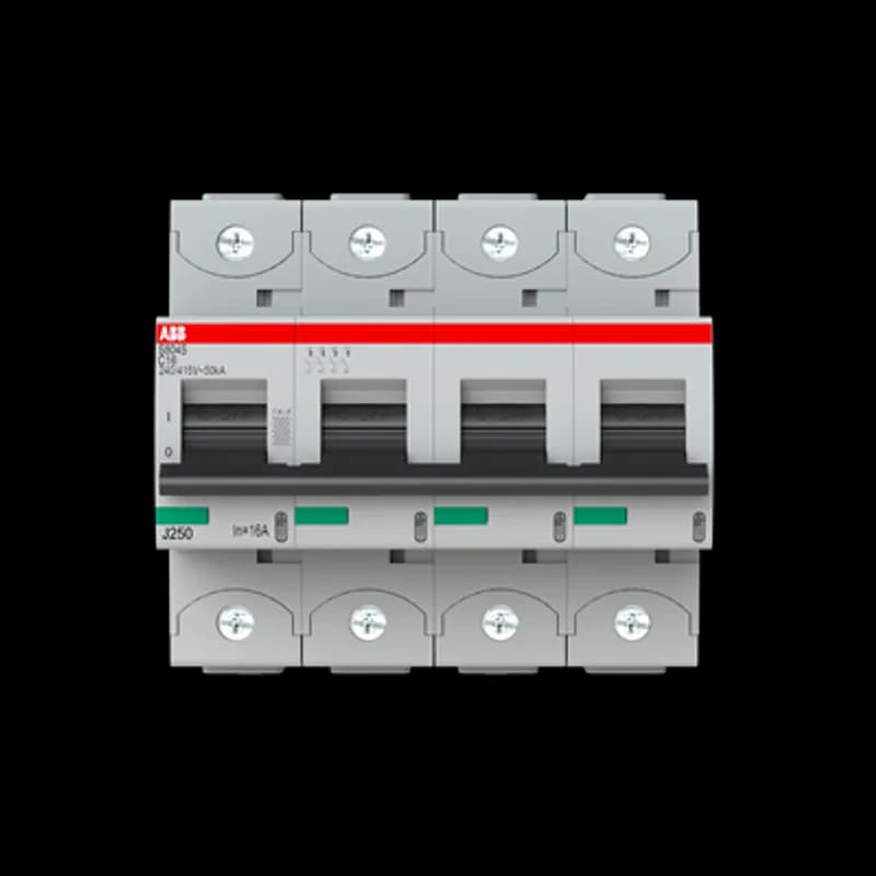 The S804S-C16 is a 4-pole High Performance Circuit breaker with C-characteristic, with cage terminal and a rated current of 16 A. It is a current limiting device with a maximum breaking capacity of 50kA at 240/415V. It can be used for voltages up to 400/690V and in DC as well. It has two different tripping mechanisms, the thermal tripping mechanism for overload protection and the electromechanic tripping mechanism for short circuit protection. The S804S-C16 complies with IEC/EN 60898-1 and IEC/EN 60947-2 and allows the use for residential, commercial and industrial applications. It has numerous of approvals, therefore it can be used worldwide. The extensive range of accessory makes the use of S804S-C16 more comfortable. Due to the fast arc extinction of S804S-C16 your application will be secured.