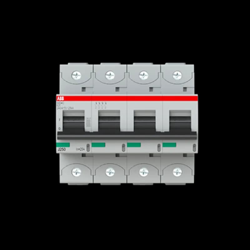 The S804S-K25 is a 4-pole High Performance Circuit breaker with K-Characteristic, with cage terminal and a rated current of 25 A. It is a current limiting device with a maximum breaking capacity of 50kA at 240/415V. It can be used for voltages up to 400/690V and in DC as well. It has two different tripping mechanisms, the thermal tripping mechanism for overload protection and the electromechanic tripping mechanism for short circuit protection. The S804S-K25 complies with IEC/EN 60898-1 and IEC/EN 60947-2 and allows the use for residential, commercial and industrial applications. It has numerous of approvals, therefore it can be used worldwide. The extensive range of accessory makes the use of S804S-K25 more comfortable. Due to the fast arc extinction of S804S-K25 your application will be secured.