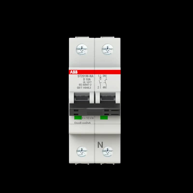 ST201M-D10NA Miniature Circuit Breaker ST201M-D10NA Miniature Circuit Breaker D-Char., 10kA, 10A, 1P+NA