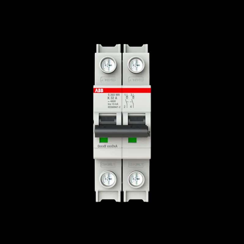 S202MR-K32 MCB K-Char., 10kA, 32A, 2P, RTT UL 1077, Ring Cable Lug