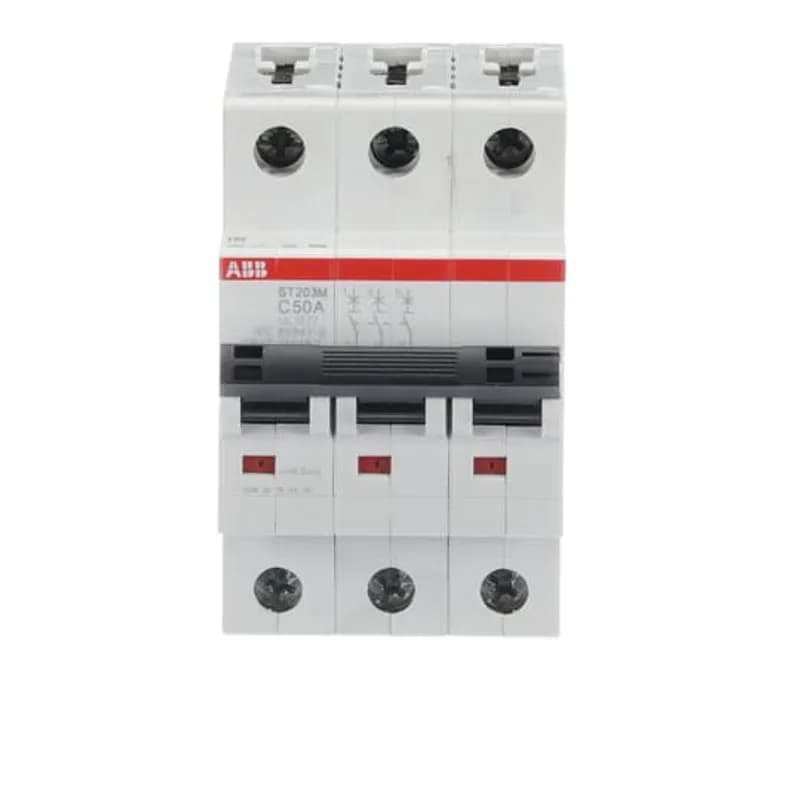 ST203M-C50 Miniature Circuit Breaker ST203M-C50 Miniature Circuit Breaker C-Char., 5kA, 50A, 3P