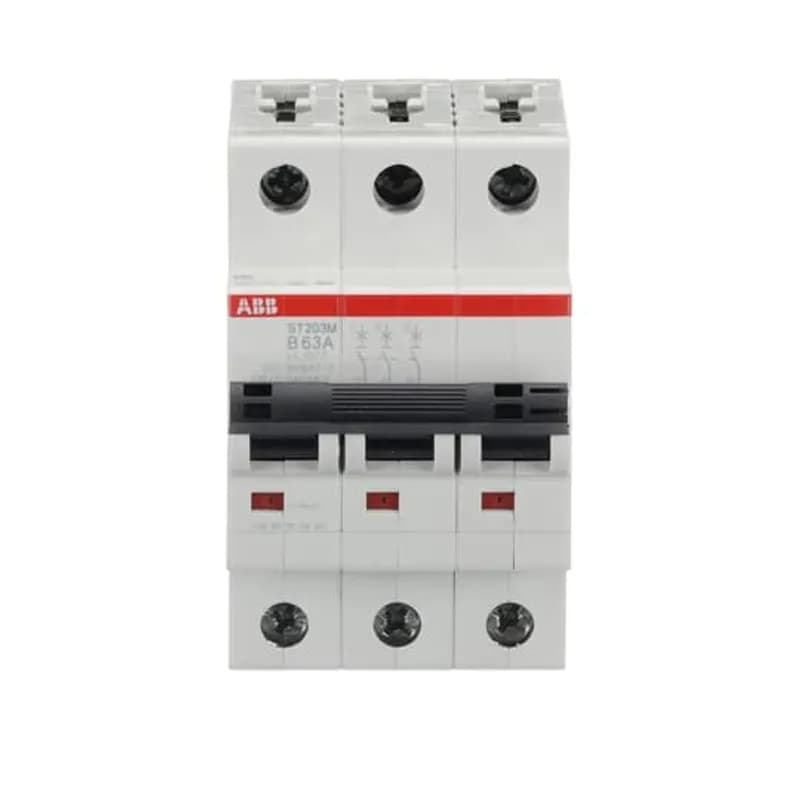 ST203M-B63 Miniature Circuit Breaker ST203M-B63 Miniature Circuit Breaker B-Char., 5kA, 63A, 3P