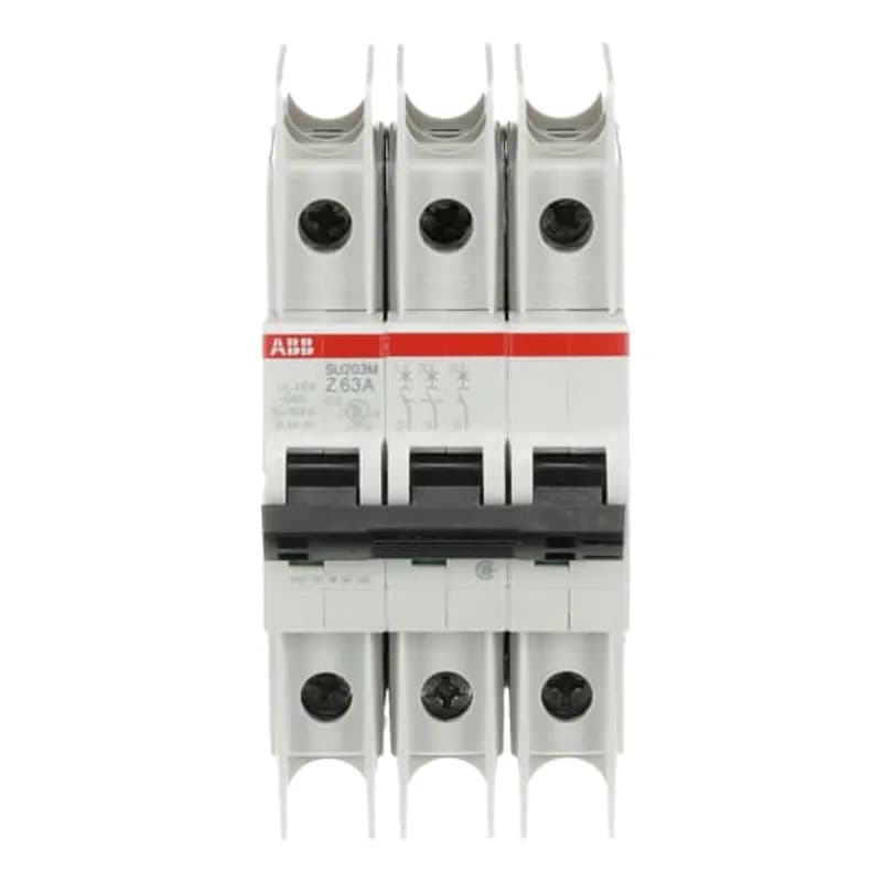 SU203M-Z63 Miniature Circuit Breaker Z-Char., 10kA, 63A, 3P UL489