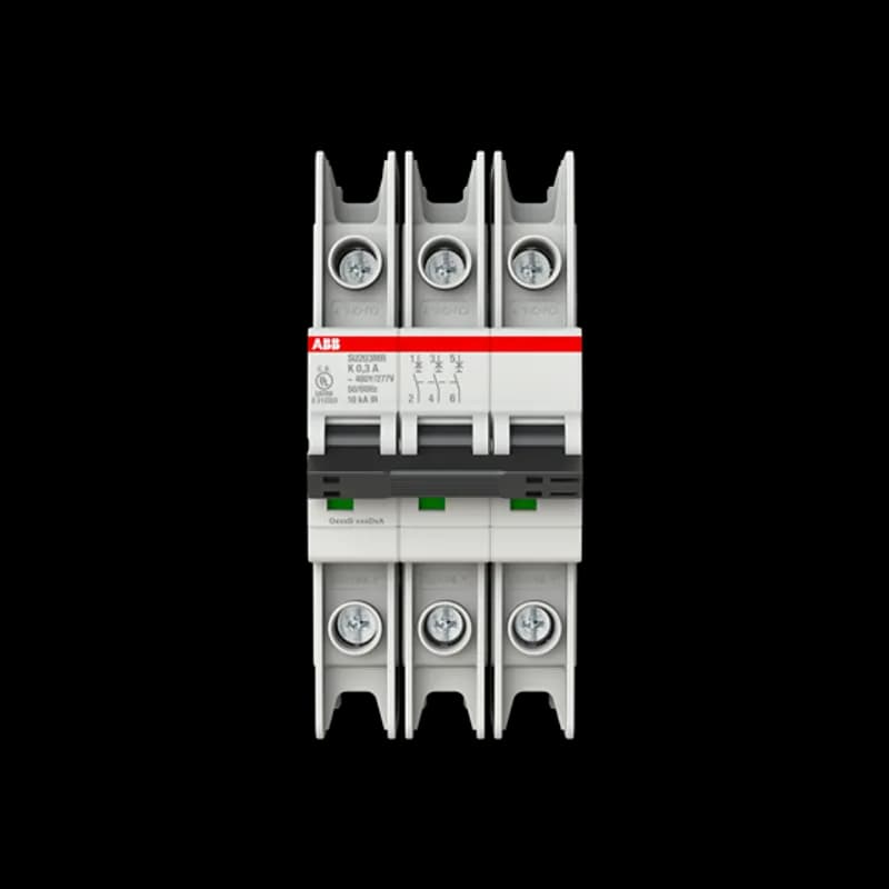 SU203MR-K0.3 MCB K-Char., 10kA, 0.3A, 3P, RTT UL 489, Ring Cable Lug