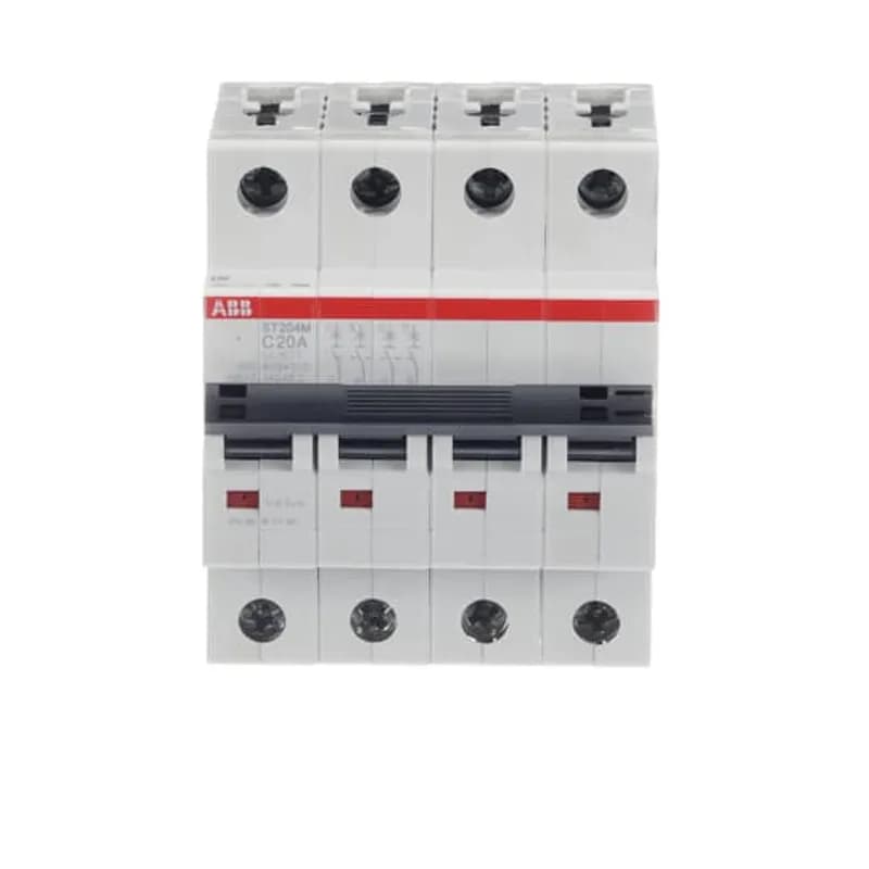 ST204M-C20 Miniature Circuit Breaker ST204M-C20 Miniature Circuit Breaker C-Char., 10kA, 20A, 4P