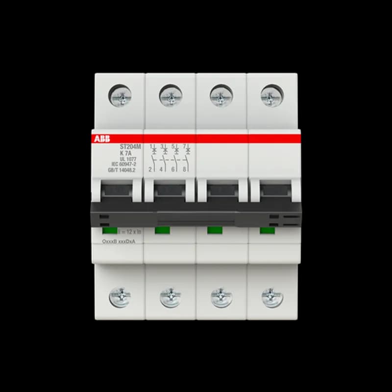 ST204M-K7 Miniature Circuit Breaker ST204M-K7 Miniature Circuit Breaker K-Char., 10kA, 7A, 4P