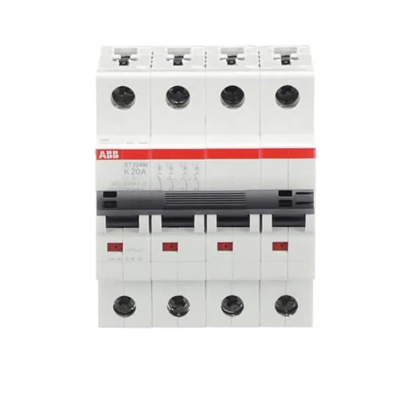 ST204M-K20 Miniature Circuit Breaker ST204M-K20 Miniature Circuit Breaker K-Char., 10kA, 20A, 4P