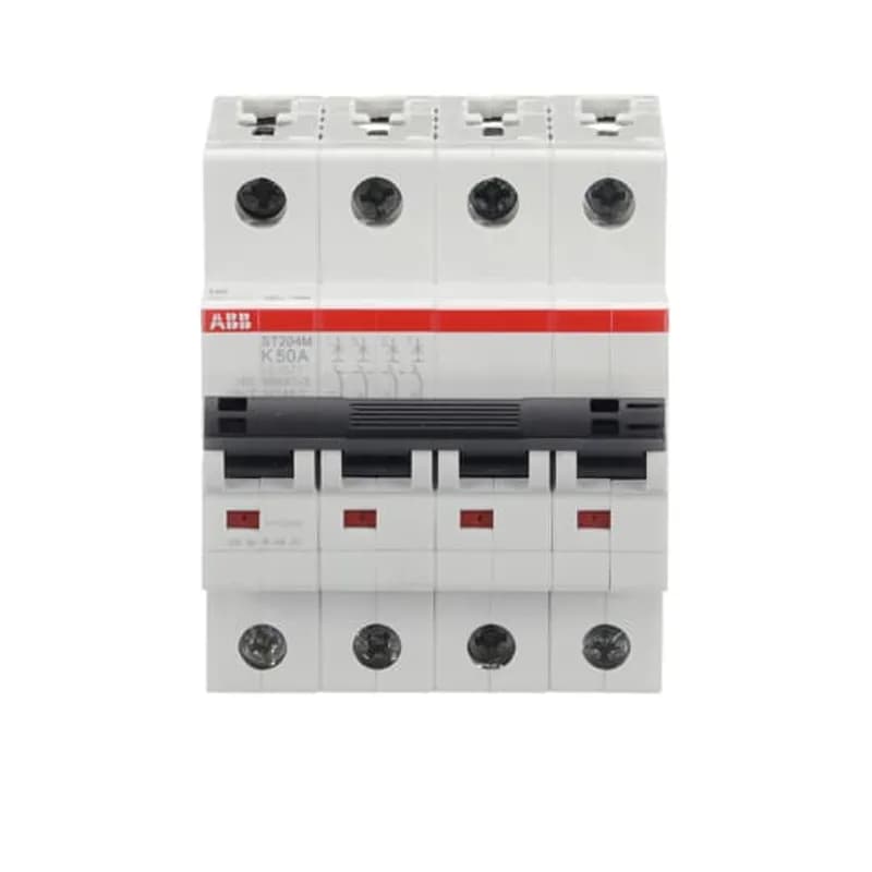 ST204M-K50 Miniature Circuit Breaker ST204M-K50 Miniature Circuit Breaker K-Char., 5kA, 50A, 4P