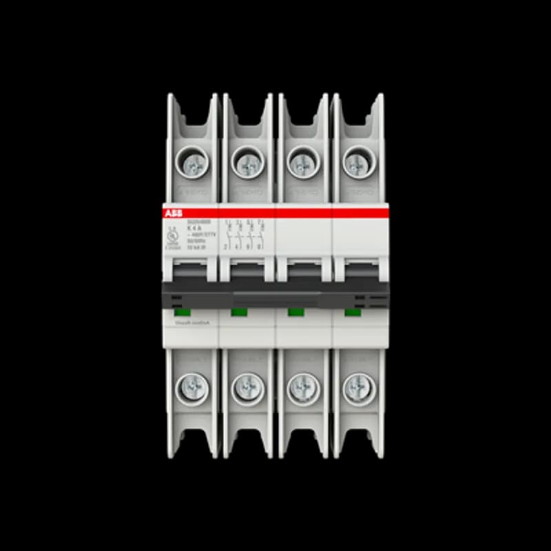 SU204MR-K4 MCB K-Char., 10kA, 4A, 4P, RTT UL 489, Ring Cable Lug