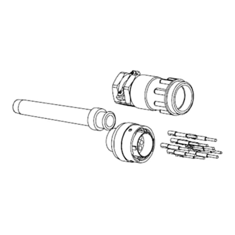 12 pole male Cannon connector for cable mounting.